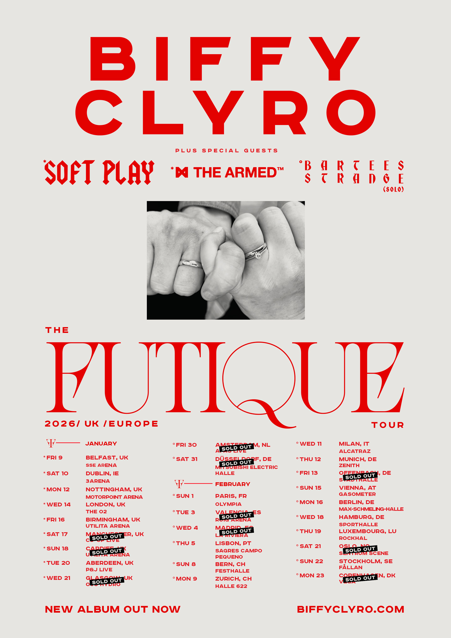 Biffy Clyro The Futique Tour Poster 2026